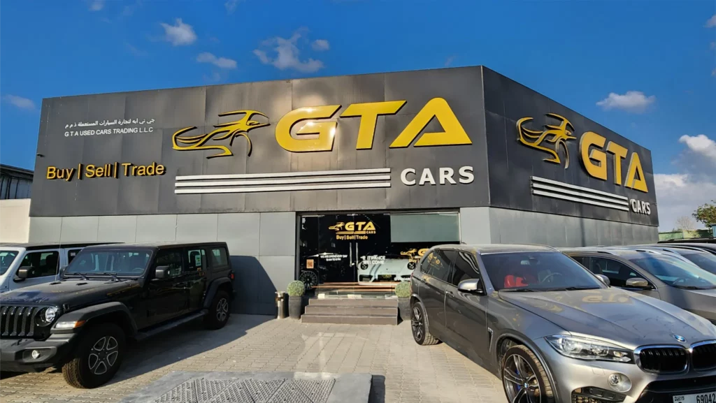 GTA Cars showroom storefront